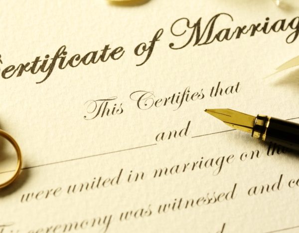 marriage license