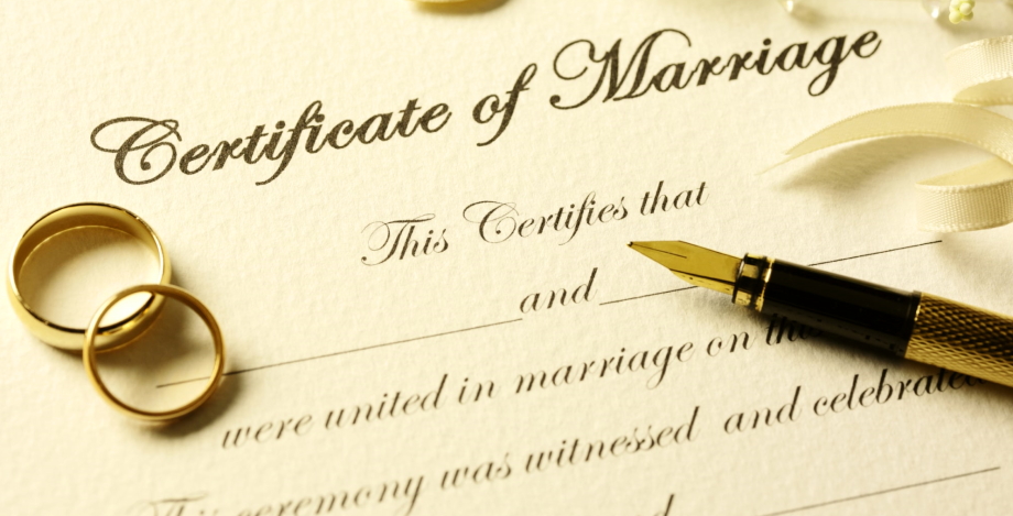 marriage license